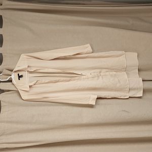 Cream long sleeve blouse